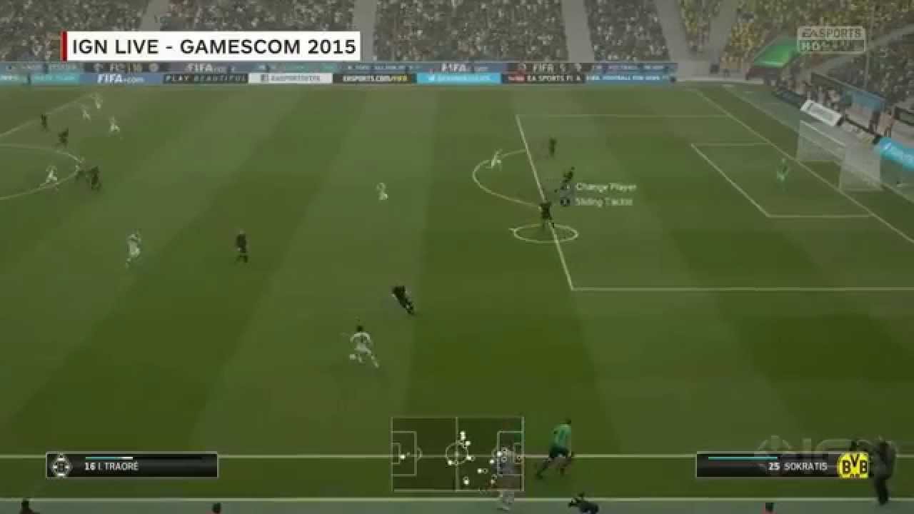 FIFA 16: Full Gameplay - Barcelona, Chelsea, Dortmund, Real Madrid (Gamescom) PS4/Xbox One