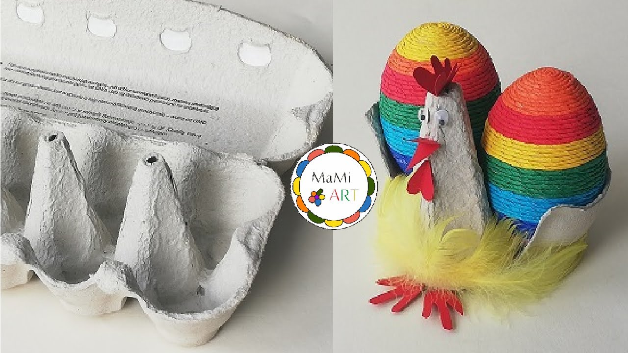 Ozdoby wielkanocne z opakowań do jajek 🐤 🐣 🐥