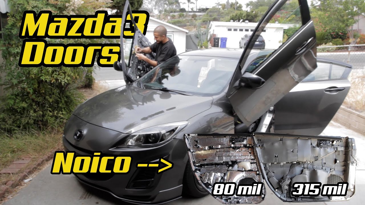 Sound Deadening Lambo Doors on a Mazda3 | 2010 Mazda3