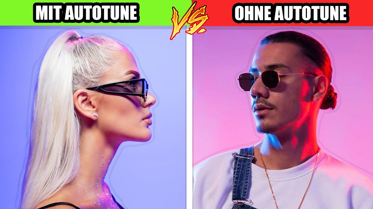 AUTOTUNE vs NO AUTOTUNE deutsch | Die echte Stimme deutscher Rapper OHNE Autotune!?