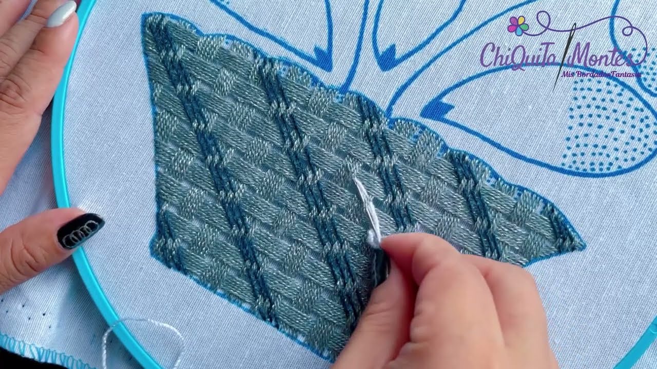 Bordado Fantasía Canasto de Flores 9. Bordado para principiantes. #embroidery #manualidades