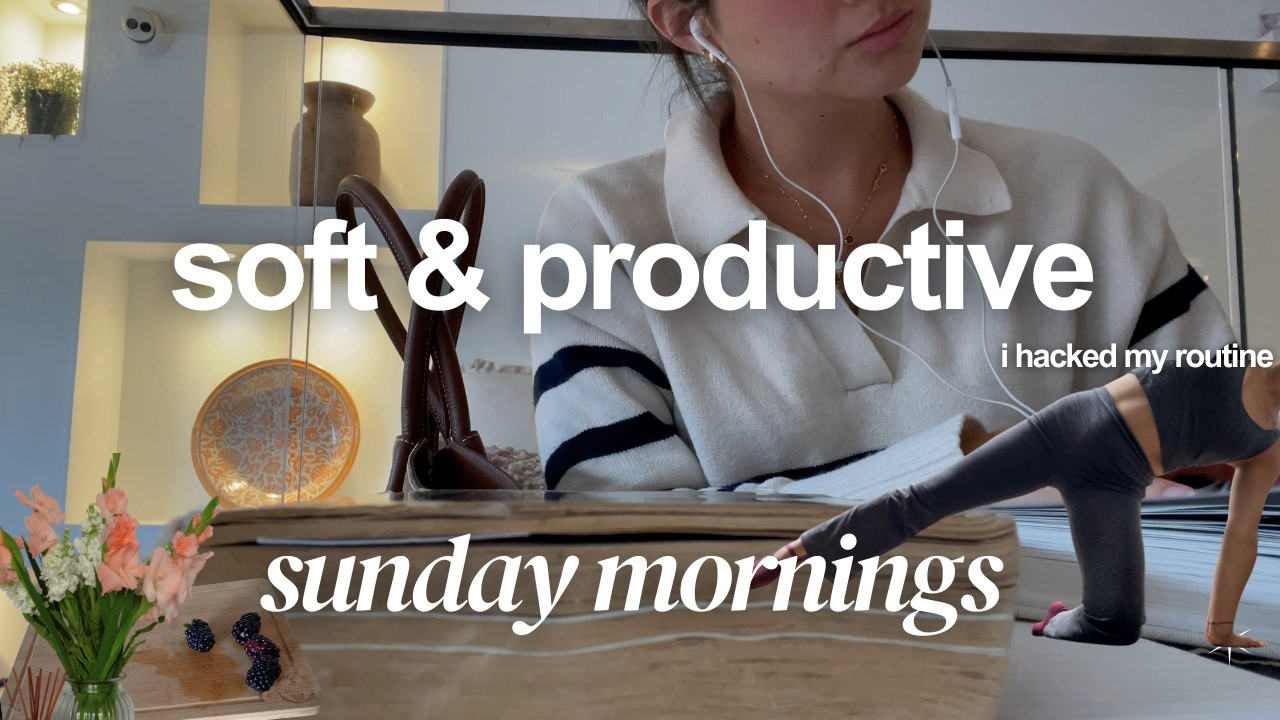 Sunday Morning Routine ☀️: Coffee, Yoga & Self-Care Rituals #selfcare #vlog