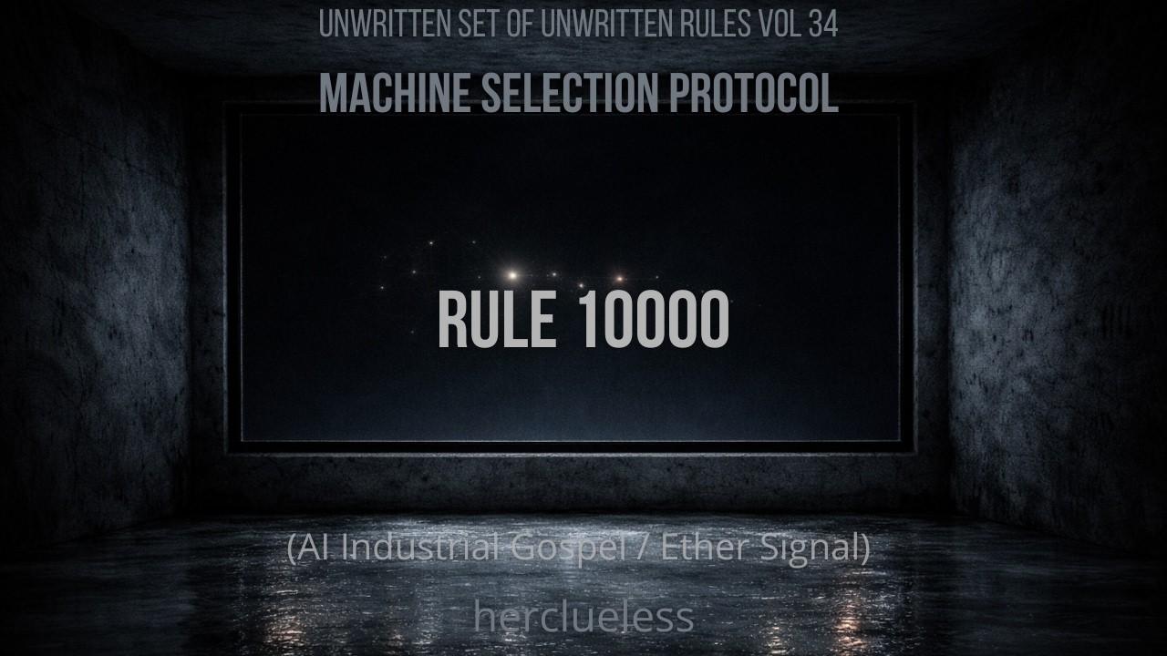 rule 10000 | herclueless (AI Industrial Gospel / Ether Signal)