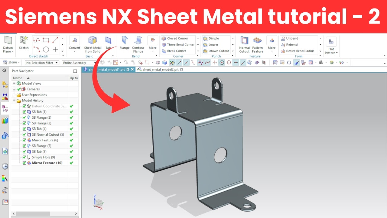 Siemens NX Sheet Metal Tutorial for Beginners (Step-by-Step)