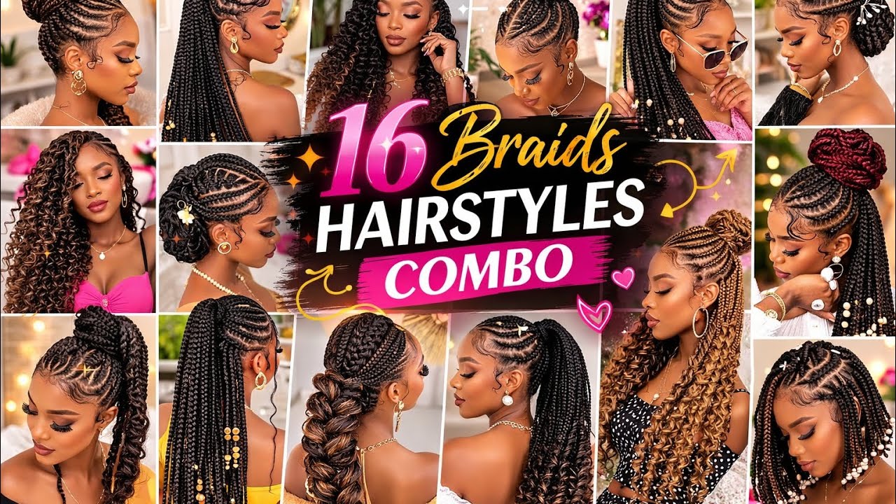 Protective Hairstyles Combo for Every Occasion 💕 | Trendy Braids Ideas #braids #hairs #NaturalHair