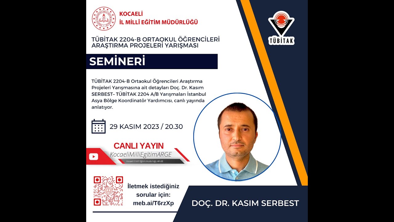TÜBİTAK 2204-B Ortaokul Öğrencileri Araştırma Projeleri Yarışması Semineri