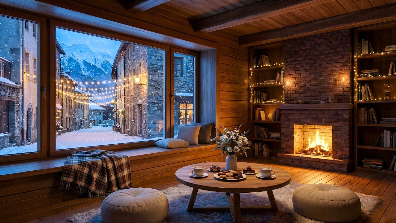 Relaxing Jazz Music | ❄️ Winter Jazz Piano & Cozy Fireplace Ambience for Work, Relax | Jazz Radio