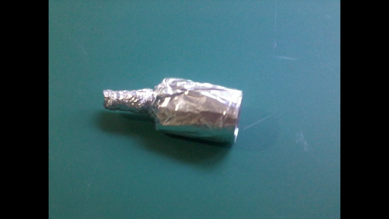 Pipa con papel metalico en 1 minuto / How to make foil pipe