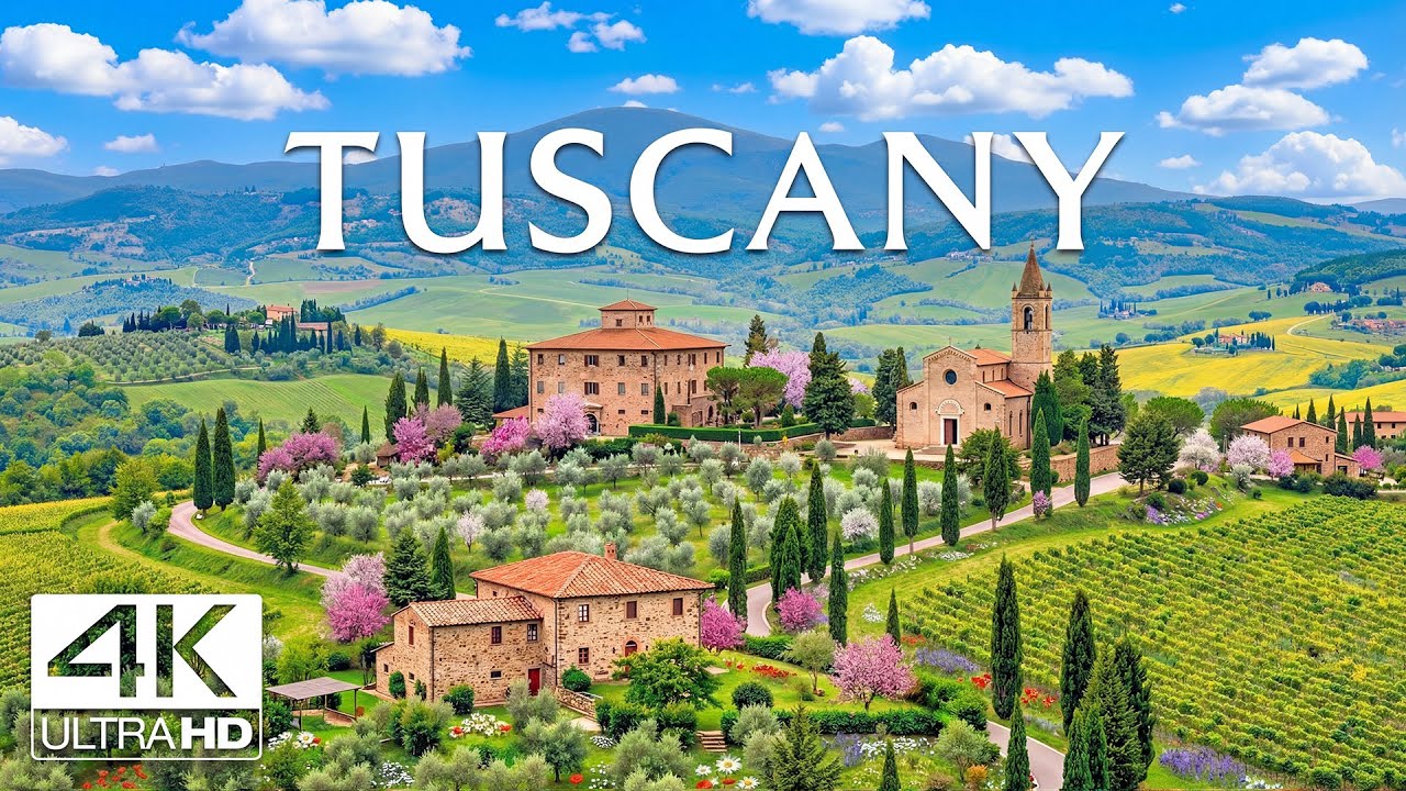 Tuscany 4K | Unreal Timeless Beauty on Earth – Rolling Hills, Golden Vineyards & Quiet Villages