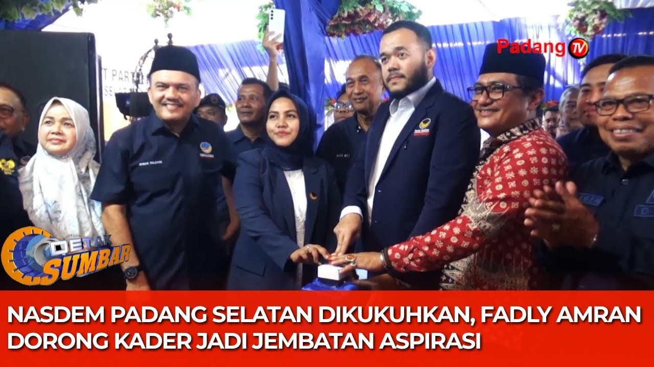 NasDem Padang Selatan Dikukuhkan, Fadly Amran Dorong Kader Jadi Jembatan Aspirasi