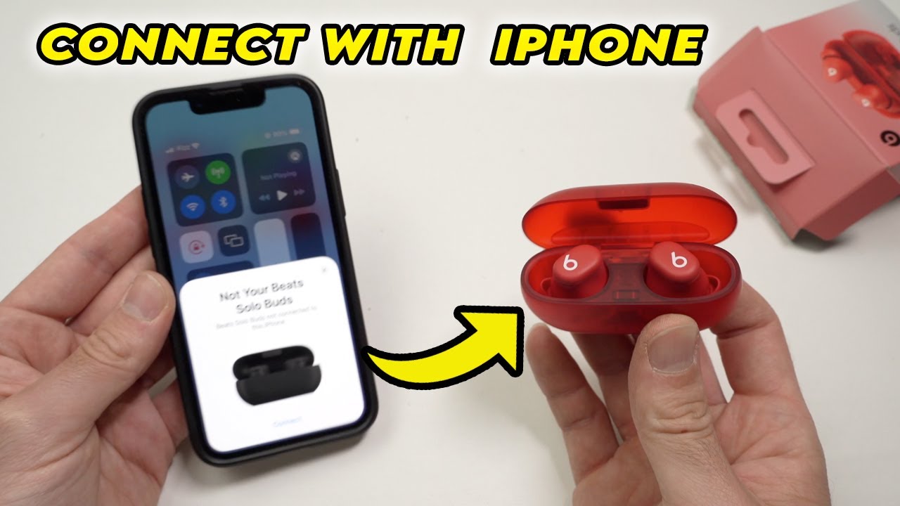 Подключите iPhone к наушникам Beats Solo Buds