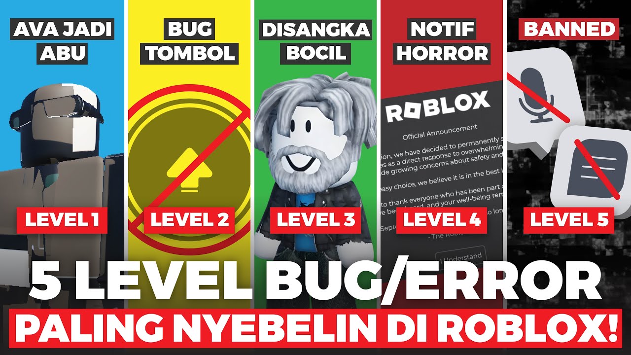 5 LEVEL BUG & ERROR PALING NYEBELIN DI ROBLOX!!