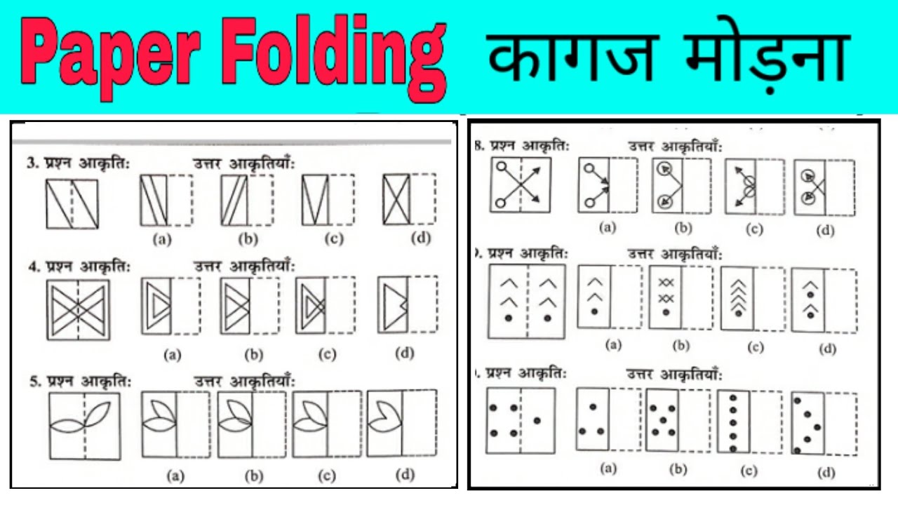 Non Verbal Reasoning For Airforce (Paper Folding, कागज मोड़ना)
