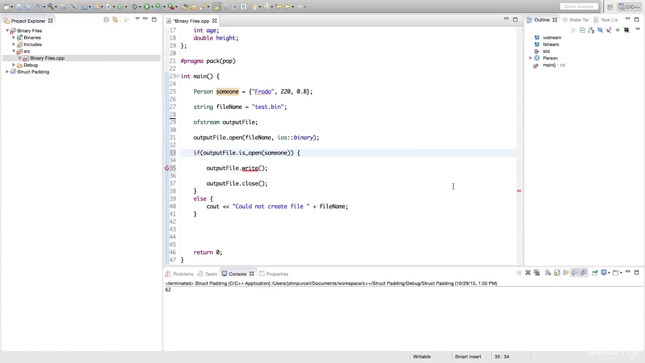 Learn Advanced C++ Programming  reading and writing binary files