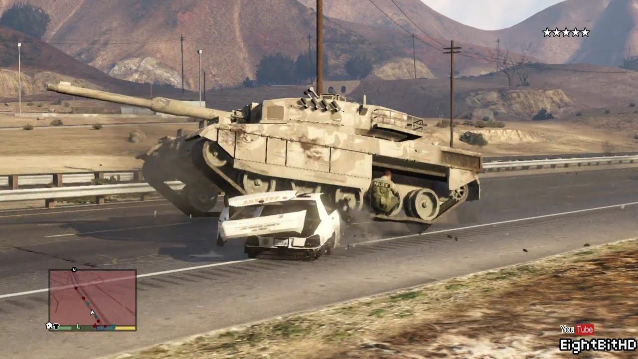GTA 5 100 TonsTank Rampage #8 HD Grand Theft Auto 5