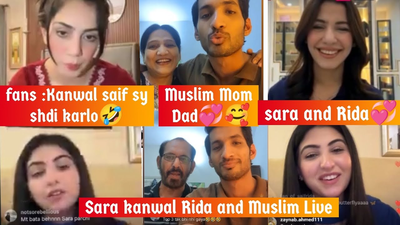 Fans :Kanwal saif Sy shadi karlo🤣Kanwal saif Rida and Muslim Live on instagram 💞🥰