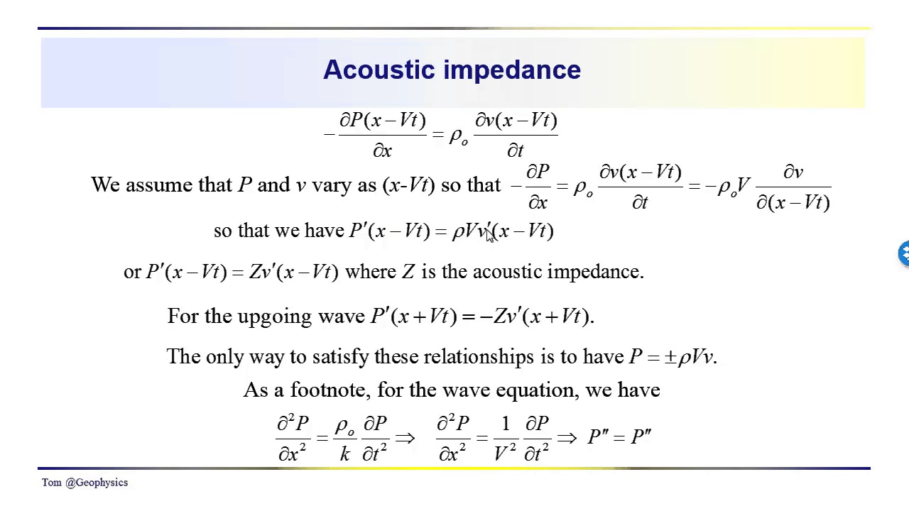 Geophysics: Seismic - Reflection and transmission coefficients