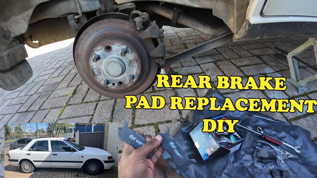 1993 MAZDA 323 REAR BRAKE PAD REPLACEMENT DIY