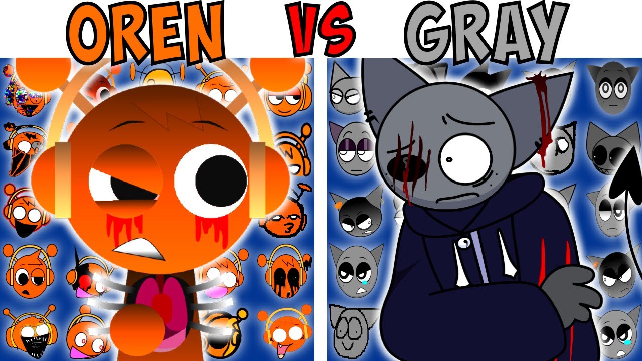 ALL OREN VS GRAY TEST | FNF Character Test | Gameplay VS Playground