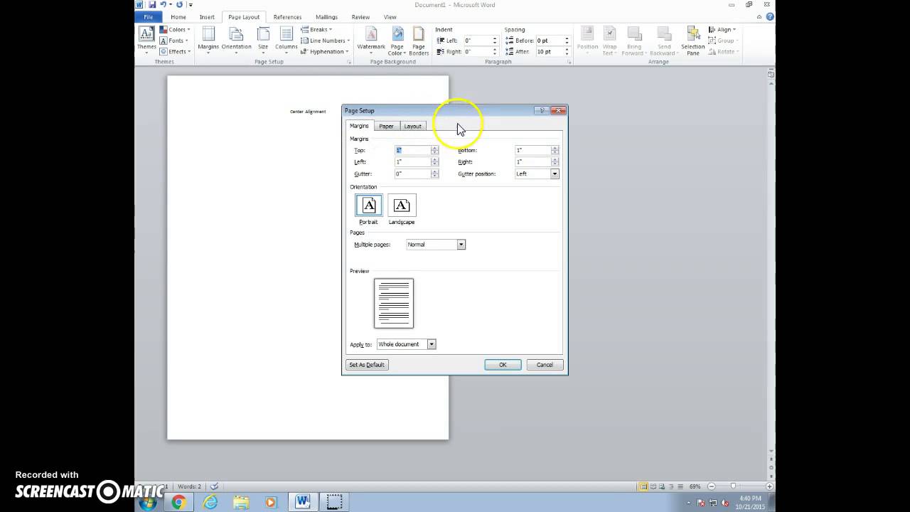 Horizontal & Vertical Centering