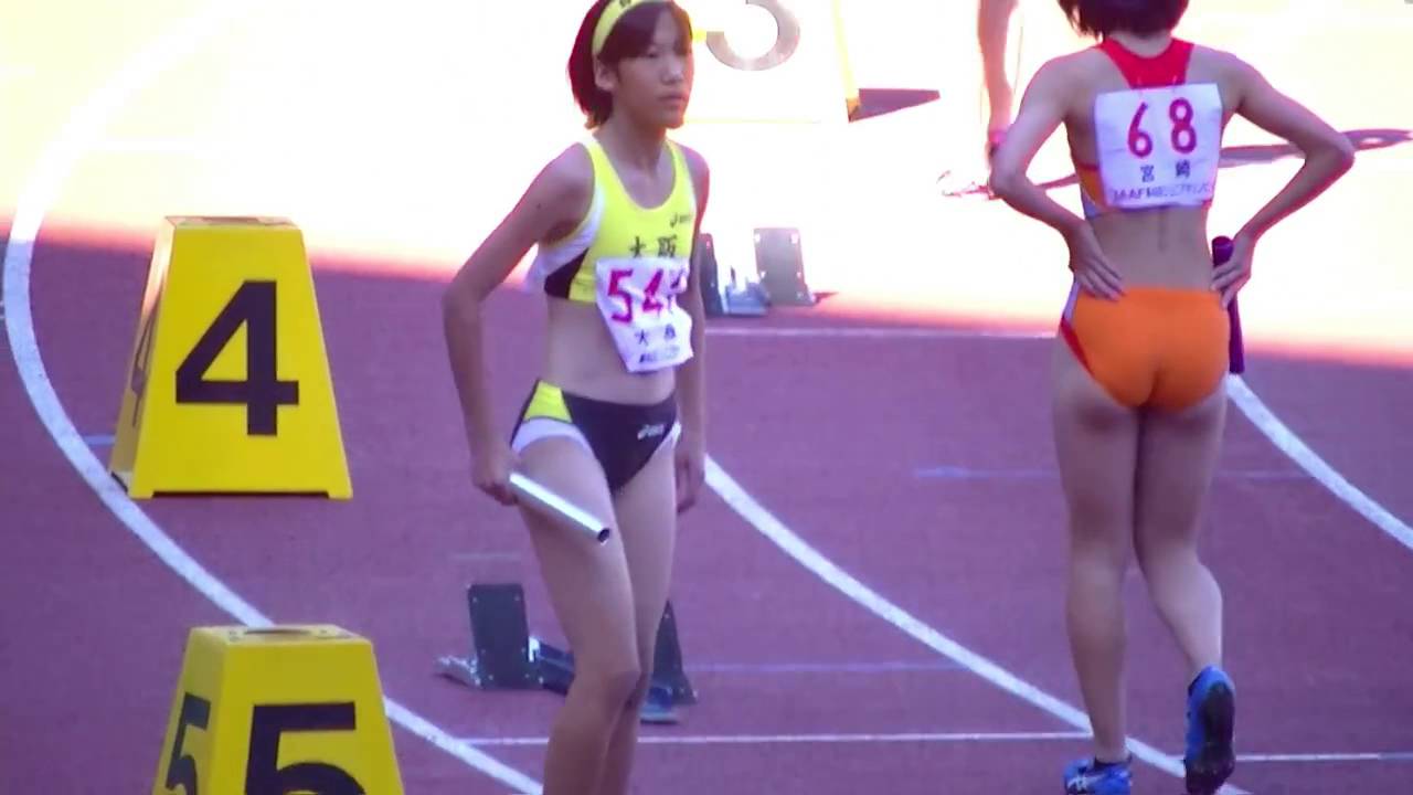 【Japanese girl track-and-field athlete】陸上中学生女子１00ｍ×４リレー予選６組　第46回ジュニアオリンピック陸上競技大会