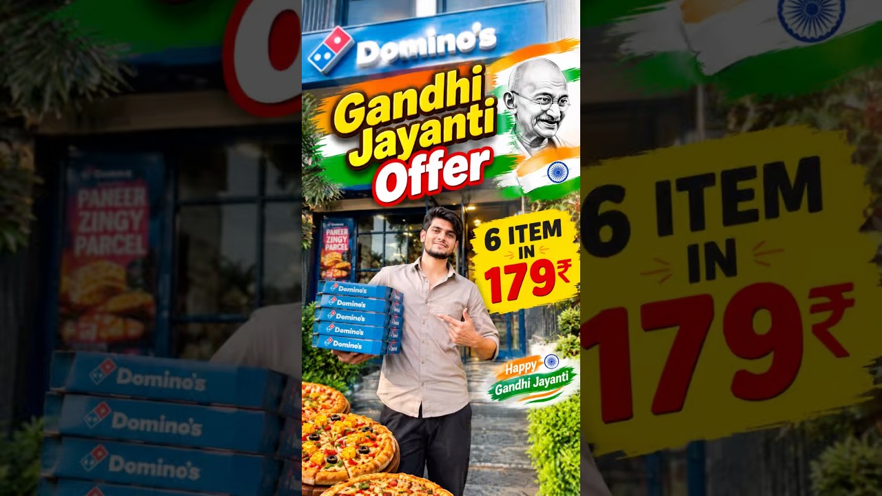Gandhi Jayanti offer dominos  | dominos coupon code today
