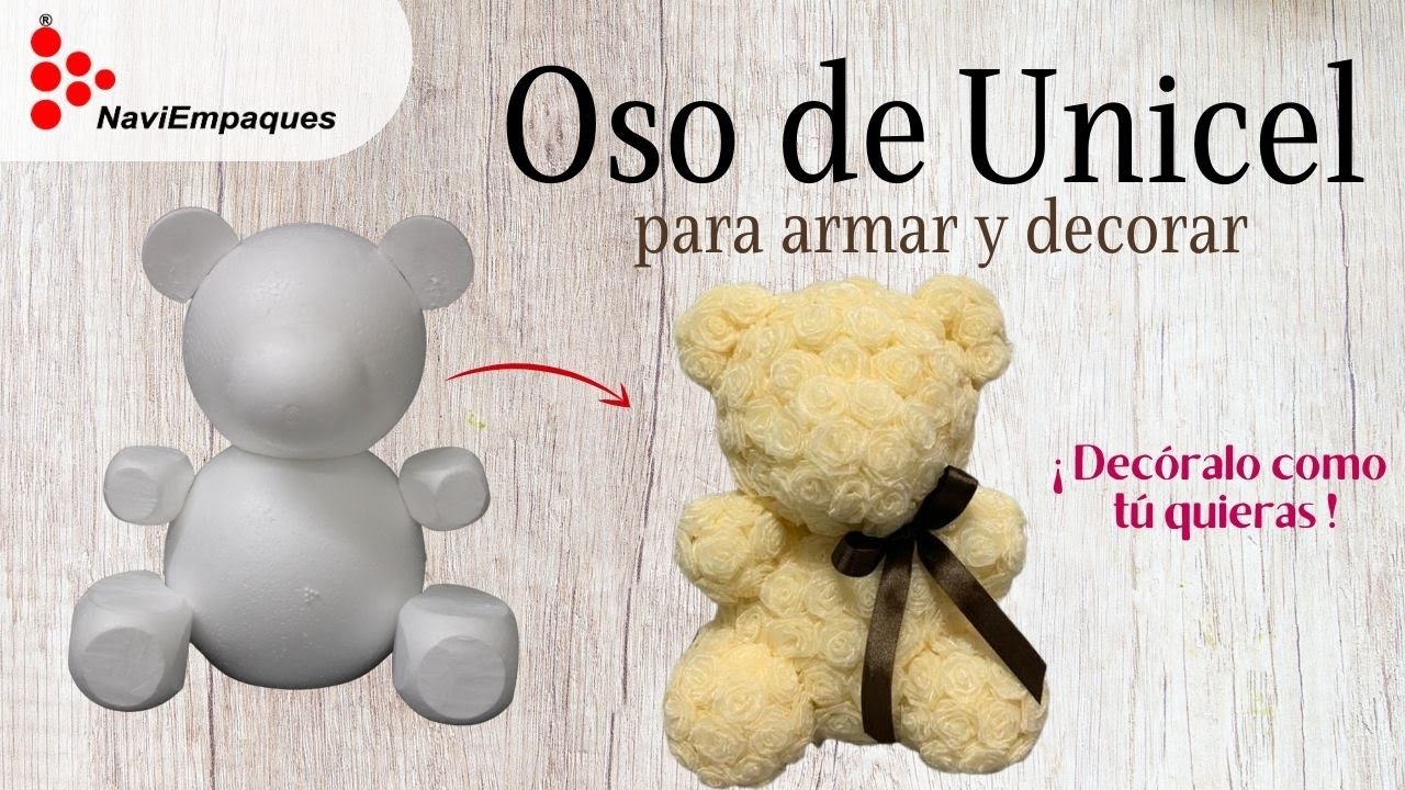 Oso de Unicel  Kit para armar