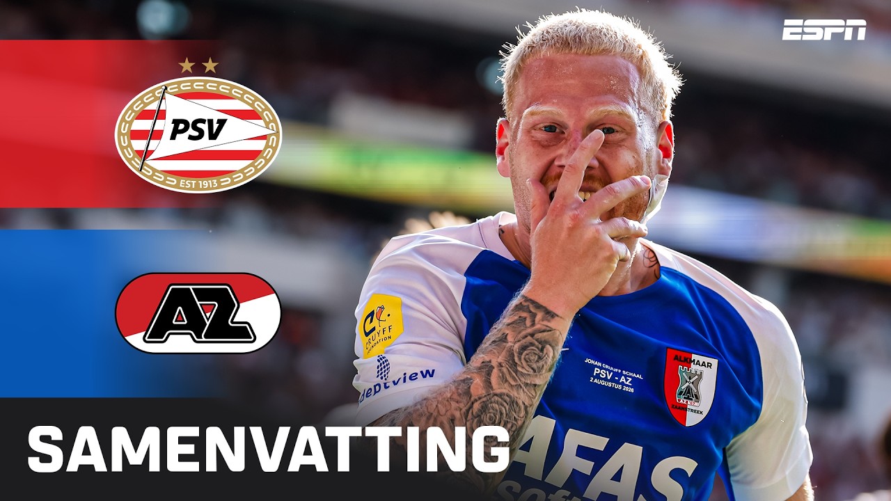 🟥 SNEL ROOD voor JOEY VEERMAN, AZ imponeert tegen PSV 👏🏆 | Samenvatting PSV - AZ