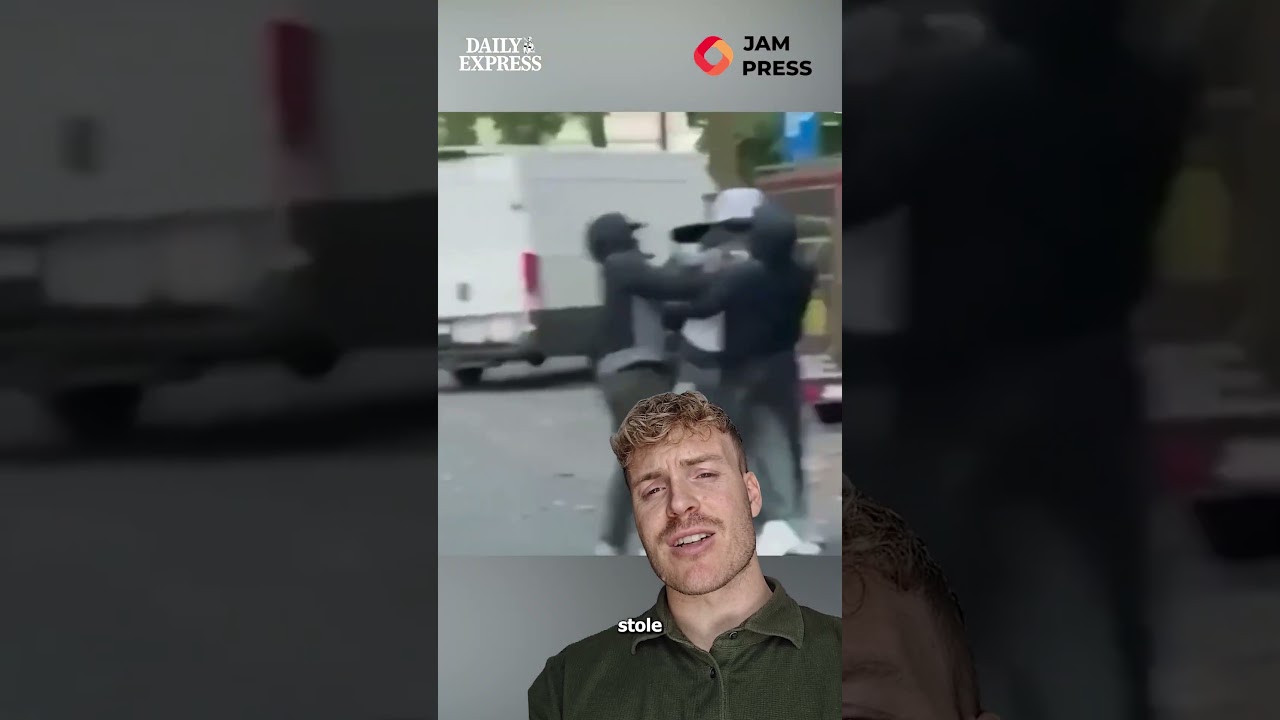 Footballer dragged from his car and robbed by masked gang 😱  #news #crimenews