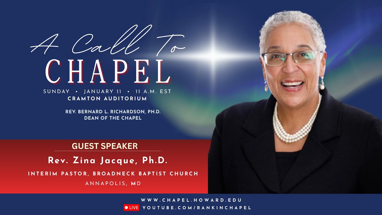 Rev. Zina Jacque, Ph.D. | Andrew Rankin Memorial Chapel | Howard University