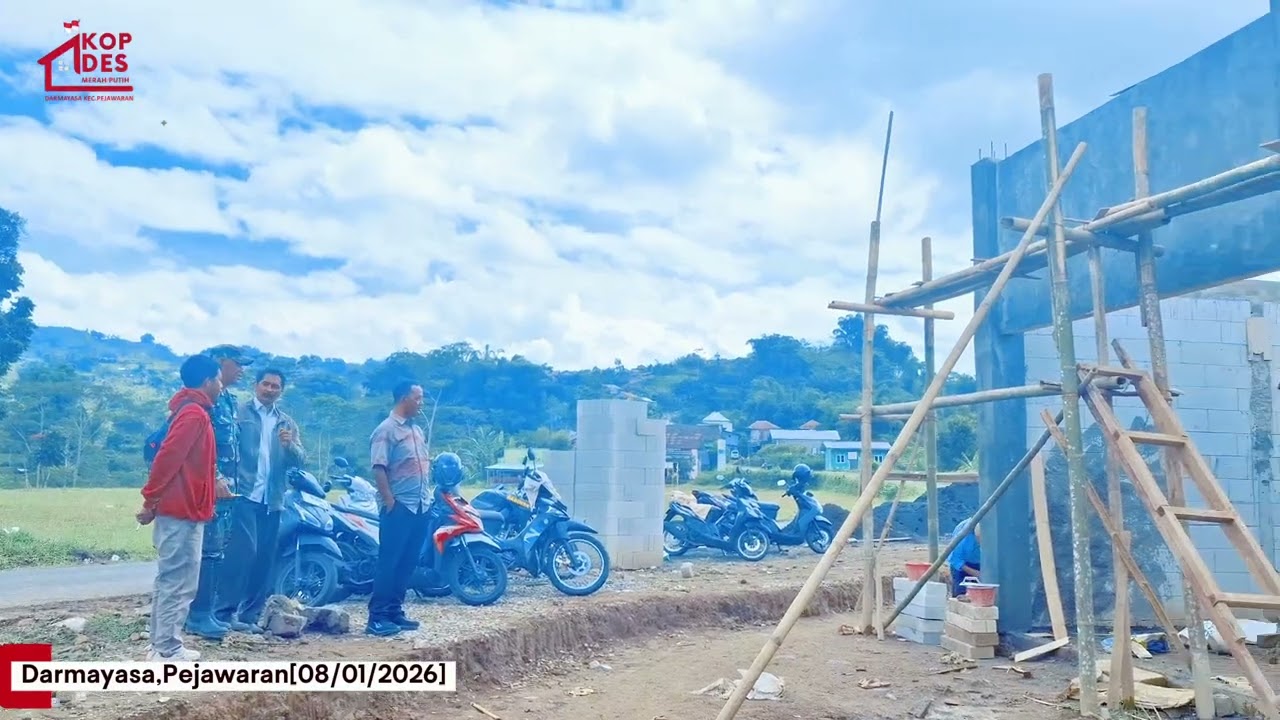 Progres pembangunan Gedung KDMP Darmayasa