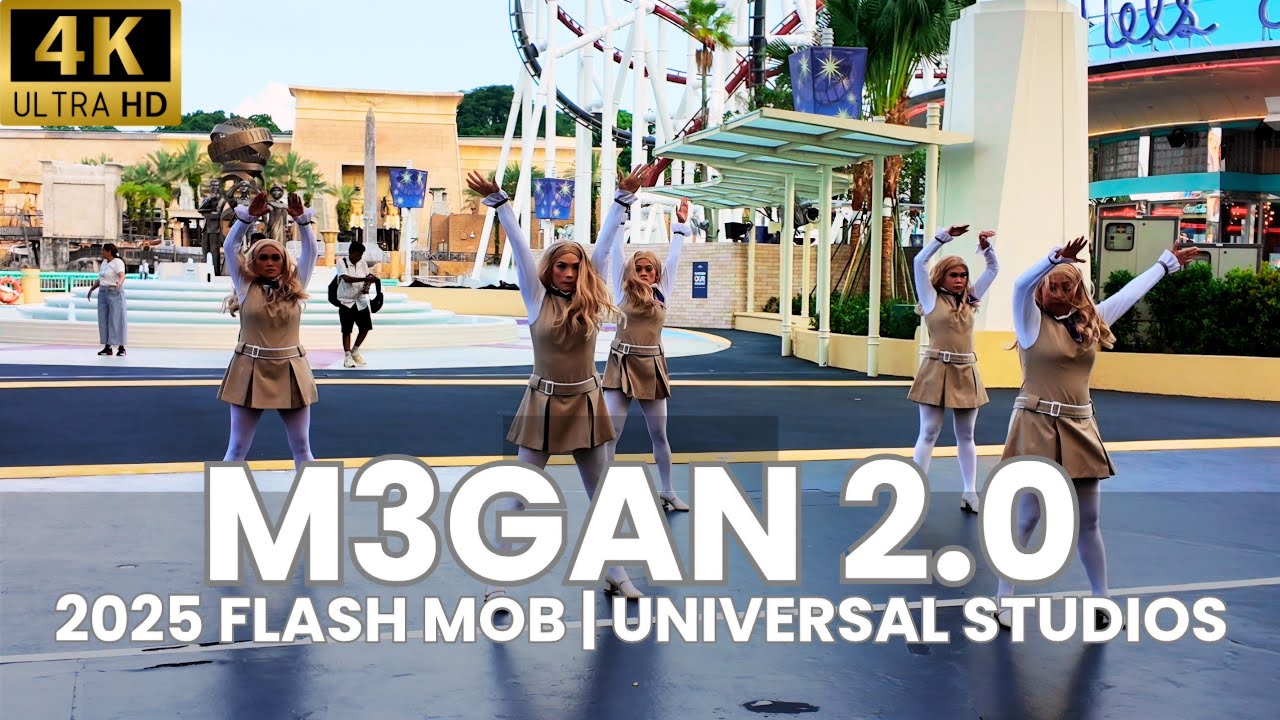 M3GAN 2.0 Flash Mob Stuns Universal Studios Singapore! FULL Performance 2025 [4K]