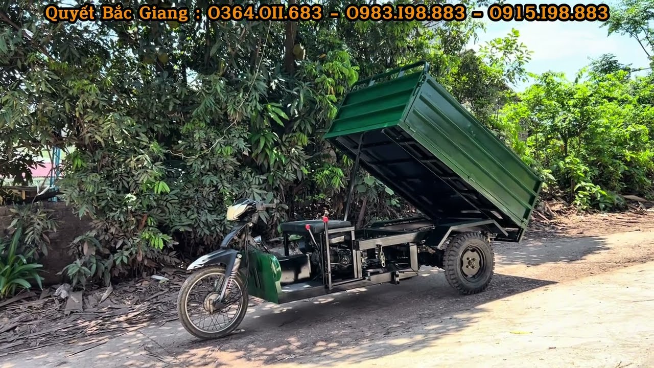 💥SỐC ! Từ Xe Máy Cũ Biến Thành Xe 3 Bánh Thùng To – Có Số Lùi Như Ô TÔ