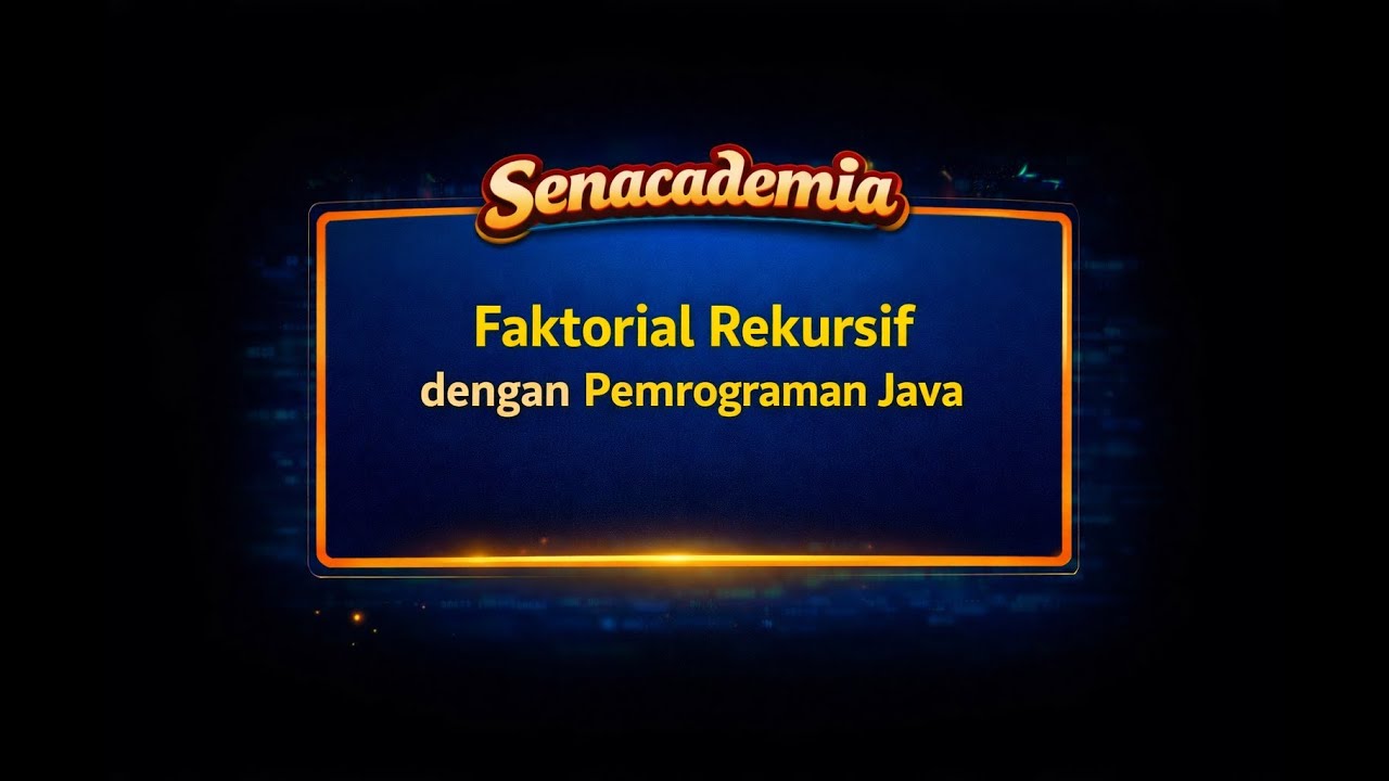 1. Faktorial dengan Rekursif pada Pemrograman Java