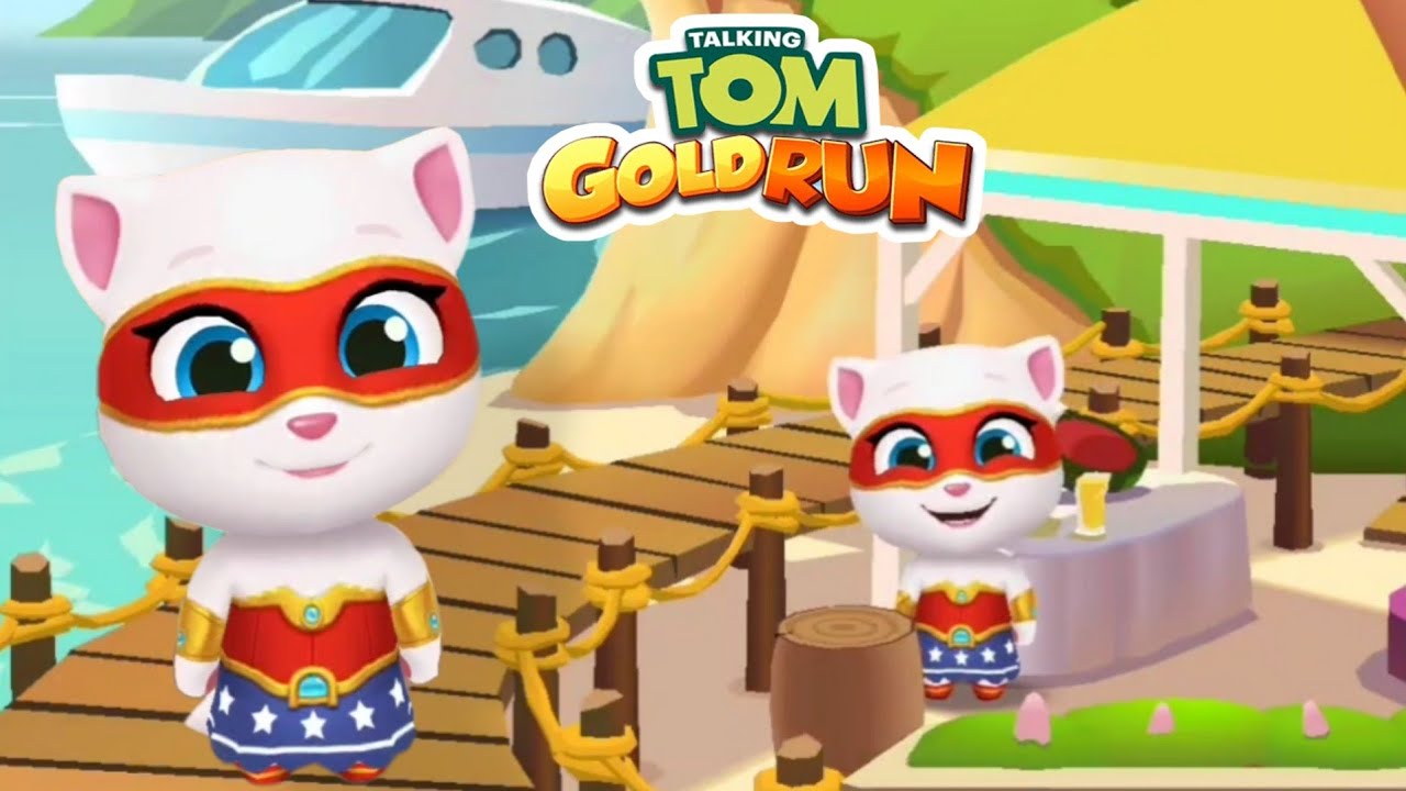 Talking Tom Gold Run - Super Angela Gameplay & Upgrading Angela's Boulevard (Android/iOS)