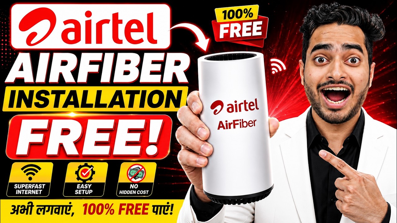 Airtel AirFiber Kaise Lagwaye | Airtel AirFiber Installation | Airtel Airfiber Plans, Review & Price