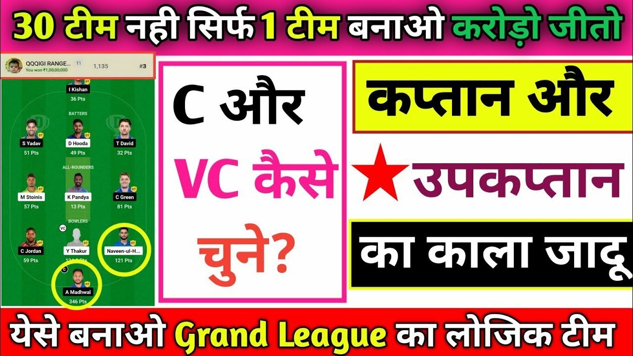 🔴Master the 5 Rules of Dream11 C-VC Selection | Dream11 me Captain - Vice Captain Kaise Chune