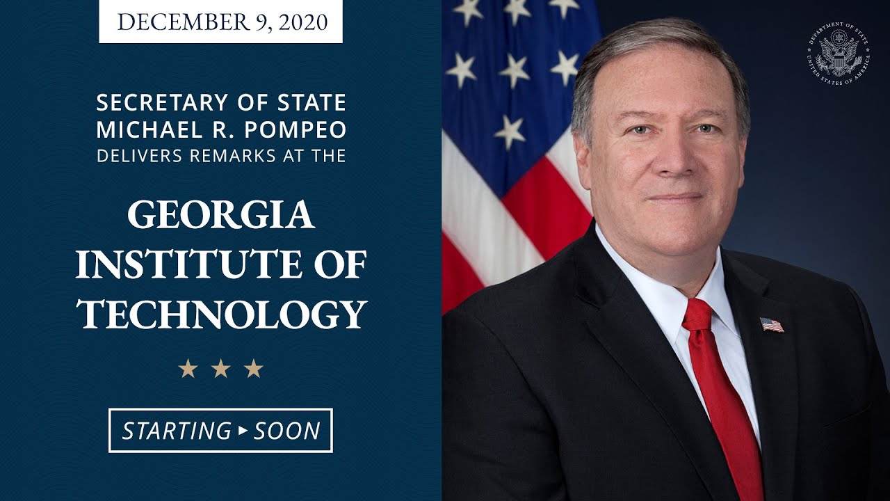 Secretary Pompeo to Deliver Remarks at Georgia Institute of Technology