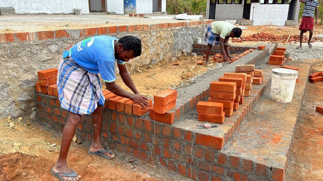 Stairs Techniques _Giant! BrickStairs Professionaly Build with Cement|Stairs Construction