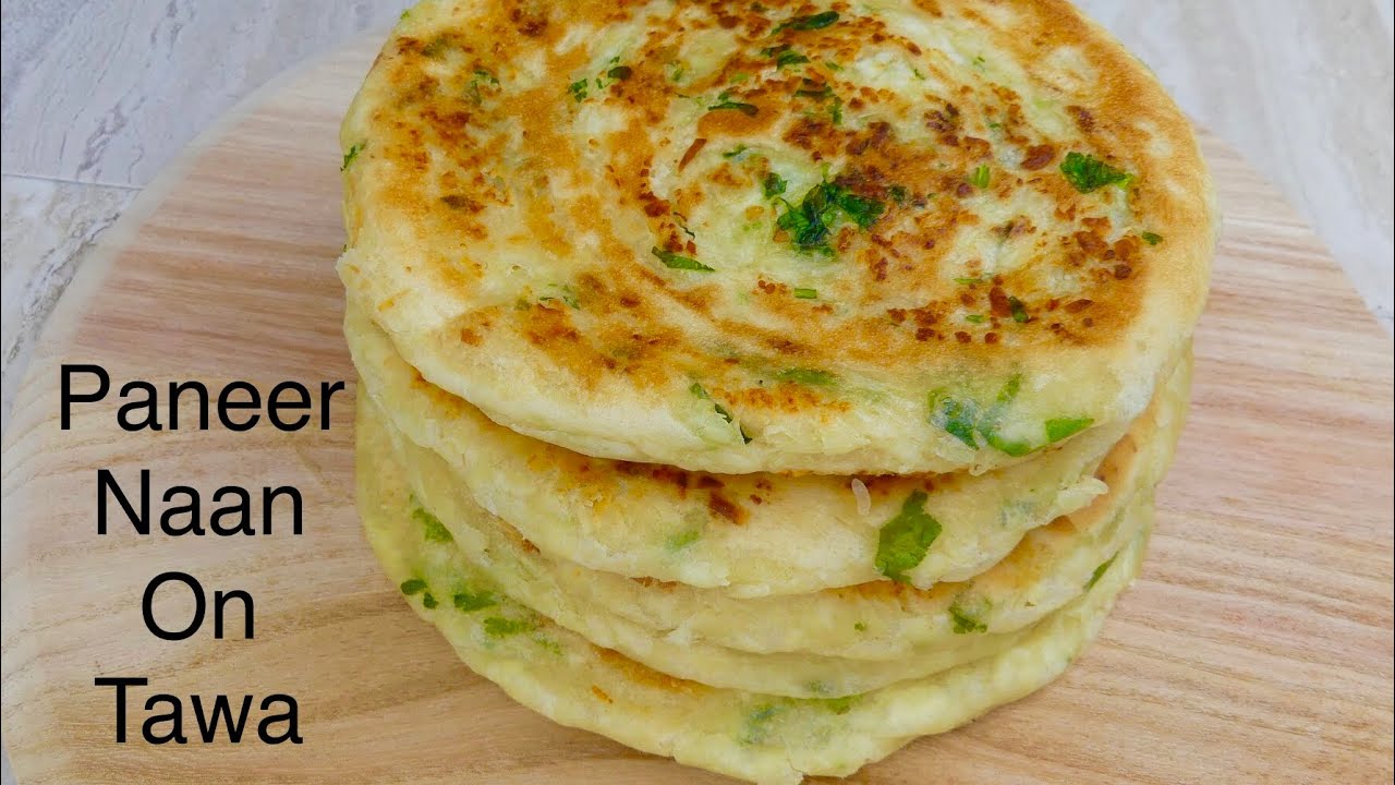 Paneer Stuffed Naan On Tawa,  نان پنیری با طعم و ذایقه خاص ، Paneer Kulcha Naan