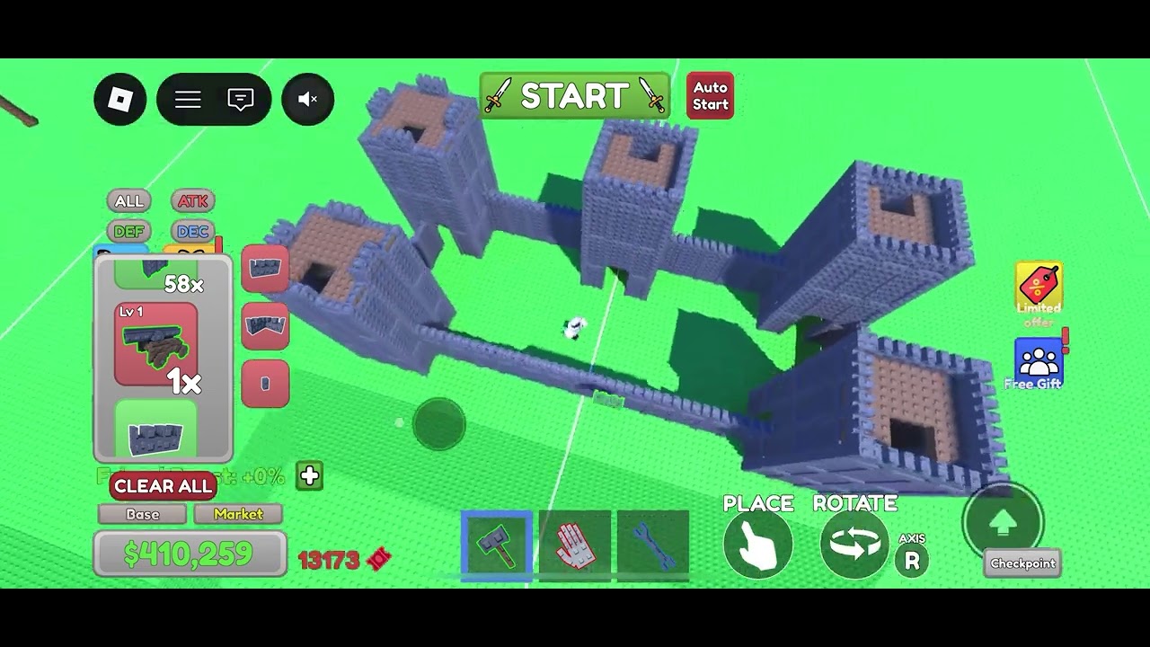 How to build a medium sized Castle in Castle Defenders! (Tutorial)