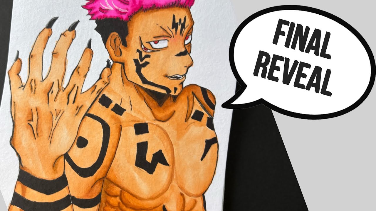 How to draw the most Dangerous 😈 Anime Villain (Jujutsu Kaisen Sukuna Fanart)