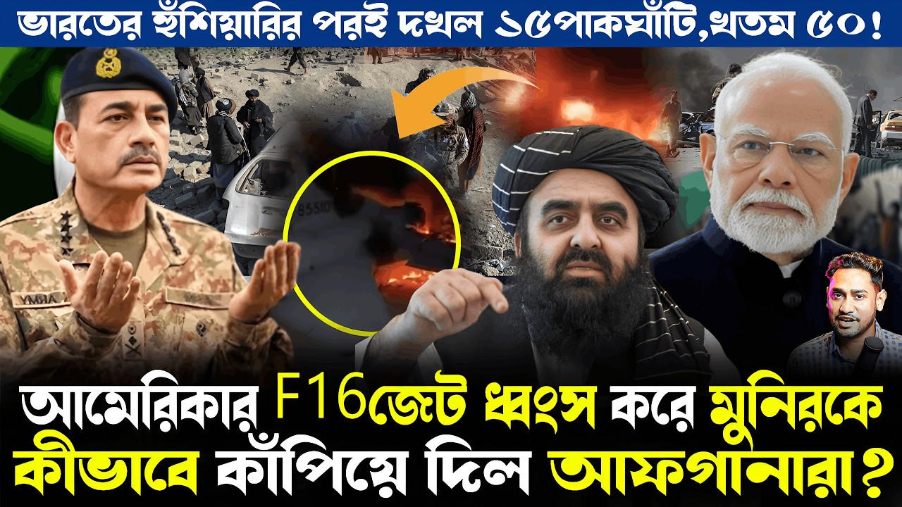 বড় ধামাকা!ধ্বংস ট্রাম্পের F16 জেট!ভারতের হুঁশিয়ারির পর ডুরান্ডলাইনে কীভাবে মুনিরকে কাঁপাল আফগানরা?