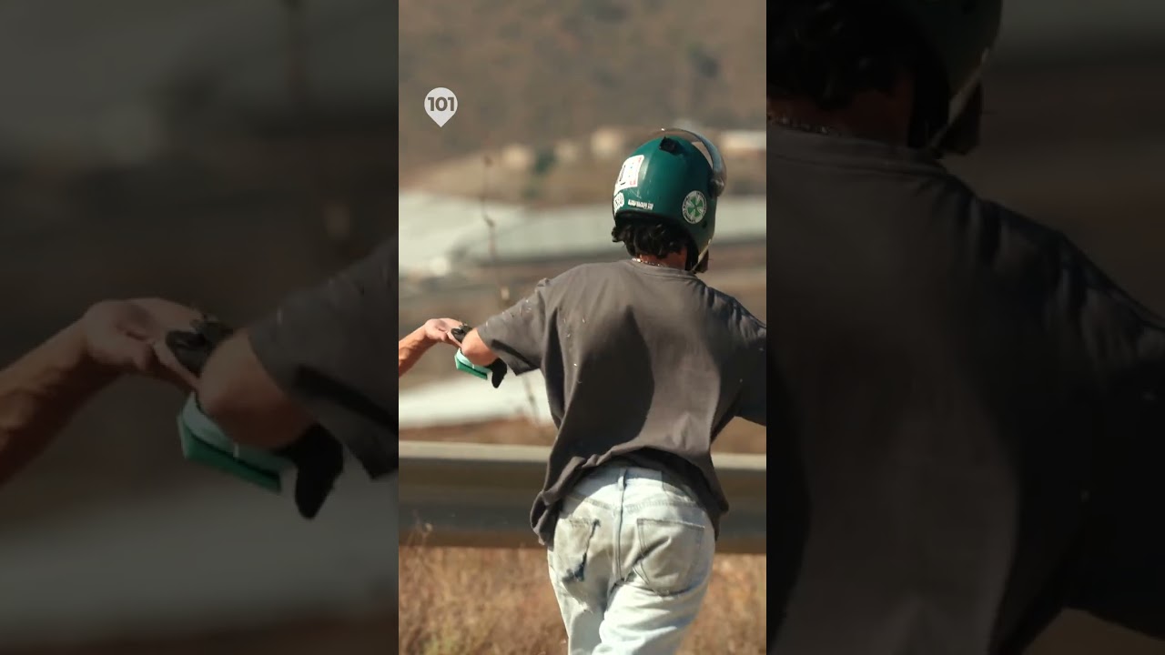 Velocidad de v&eacute;rtigo en Polopos durante la Freeride de patinaje