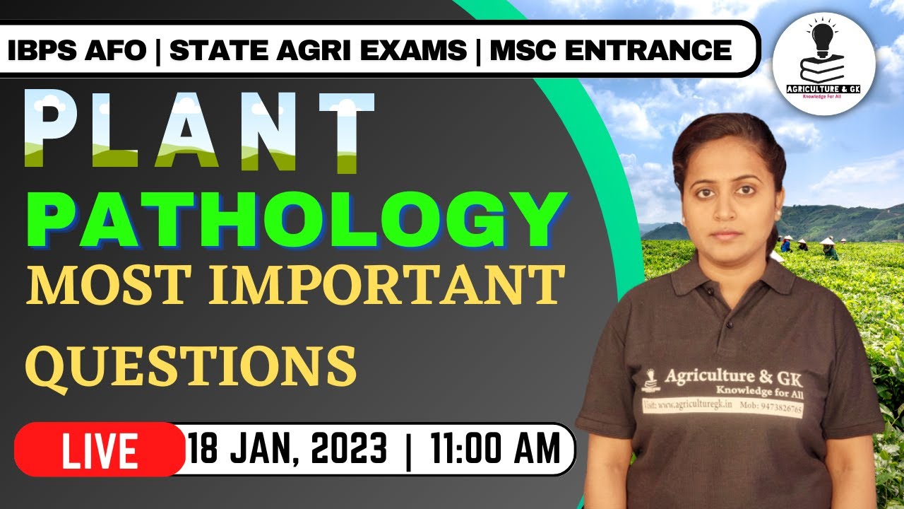Plant Pathology Most Important Questions | IBPS AFO | AAO | AO | TGT , PGT | AEO | BAO | PPSC ADO