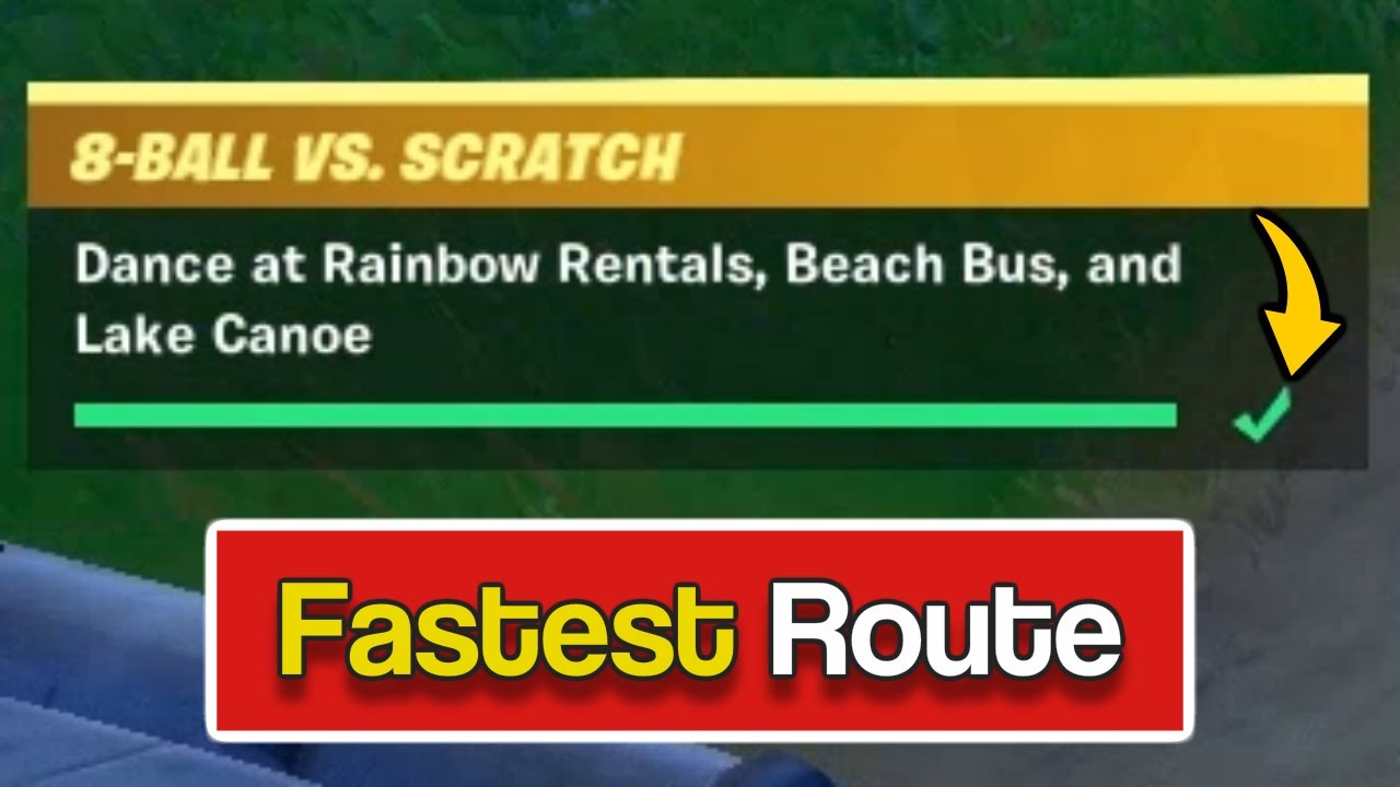 Fortnite Dance at Rainbow Rentals, Beach Bus and Lake Canoe - Fortnite 8 Ball vs Scratch Overtime