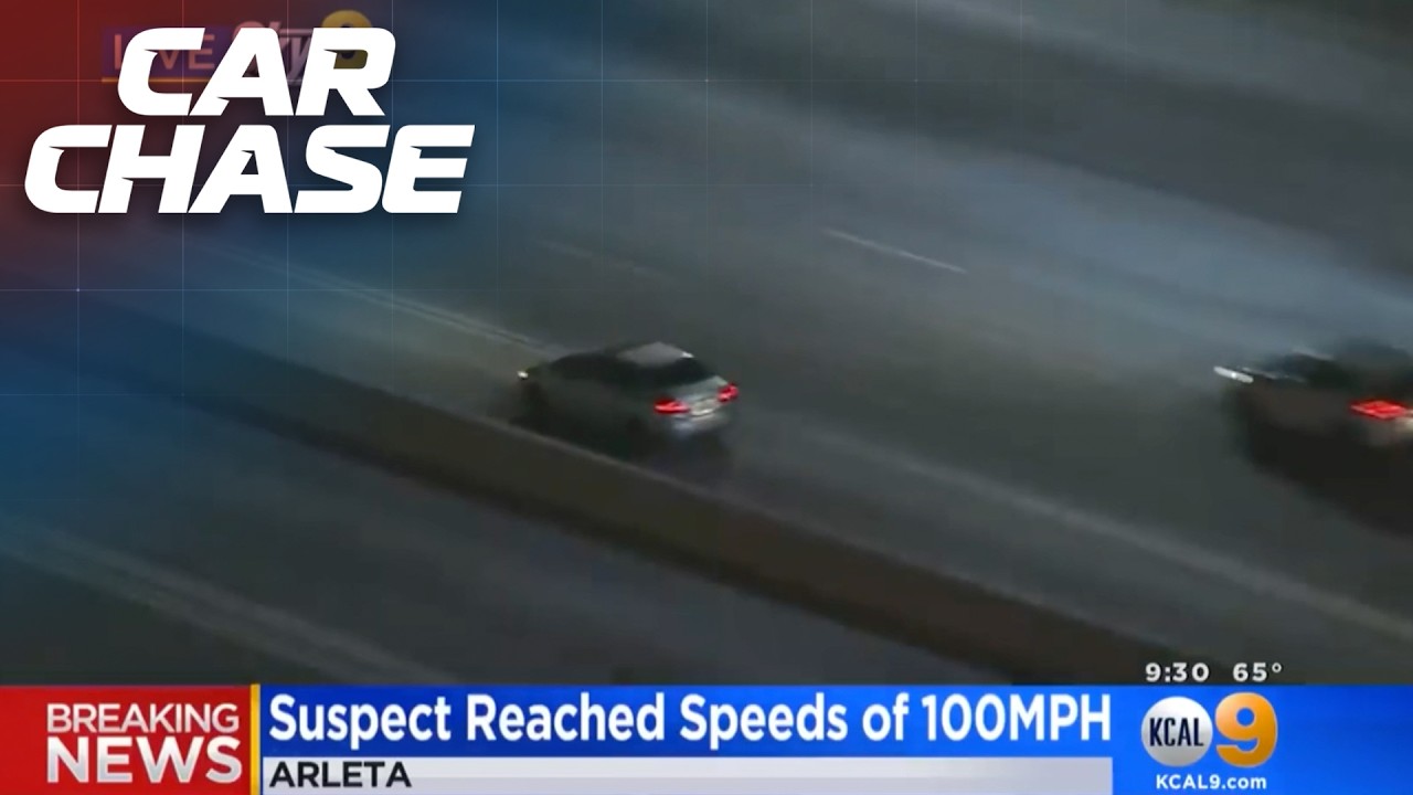 Driver hits speeds over 100 MPH during high-speed police pursuit!