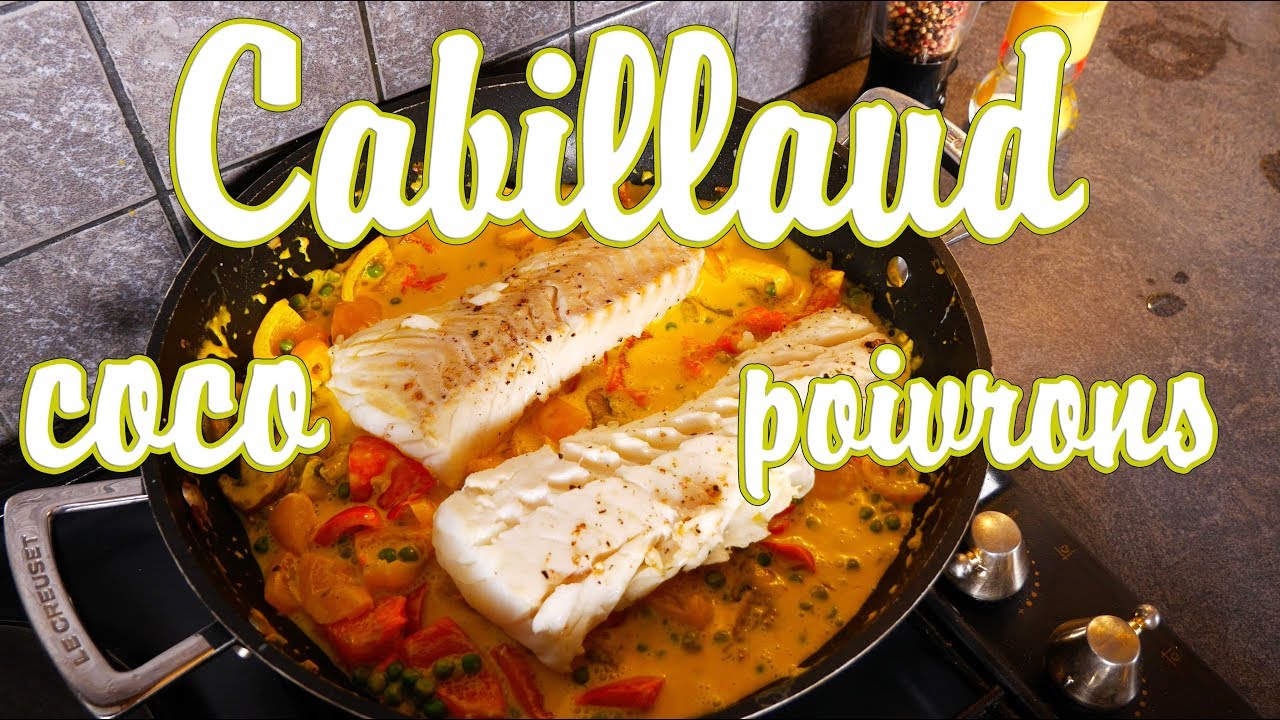 Cabillaud au lait de coco et poivrons 🥥
