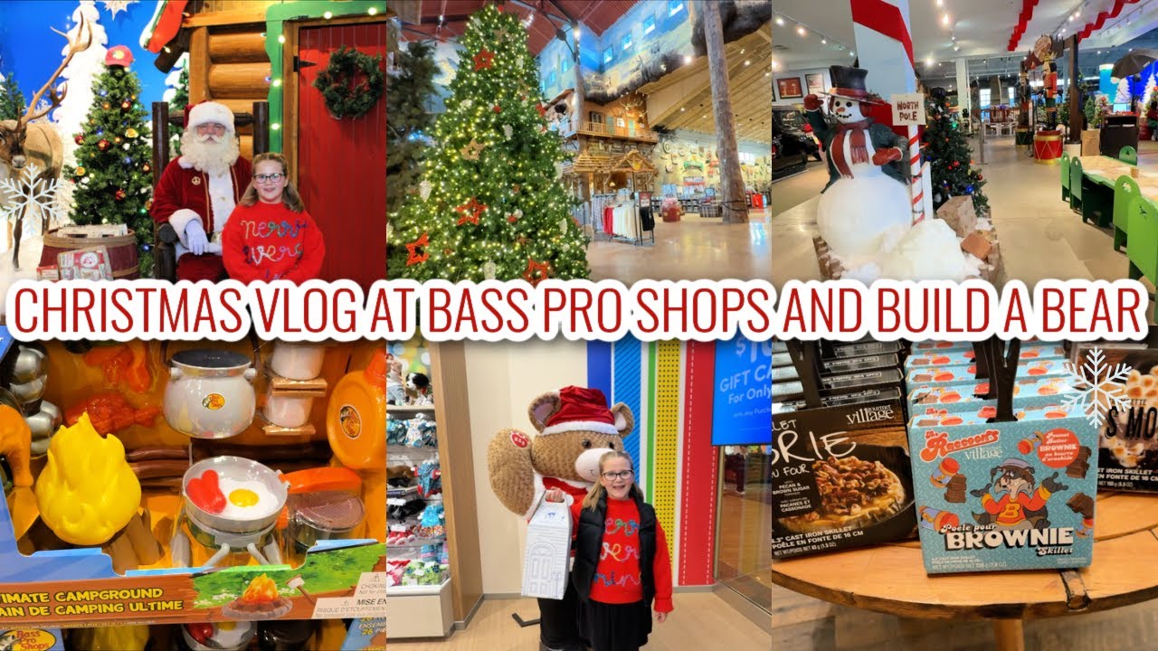 Рождественский видеоблог из магазинов Bass Pro Shops и Build-A-Bear 🎄 Визит Санты + Идеи подарков...