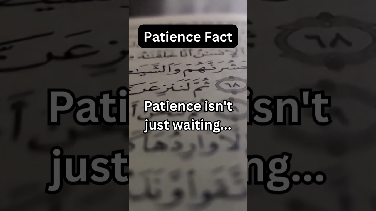 Patience isn't just waiting   Rican Muslim #revert #religion #islamicscripture